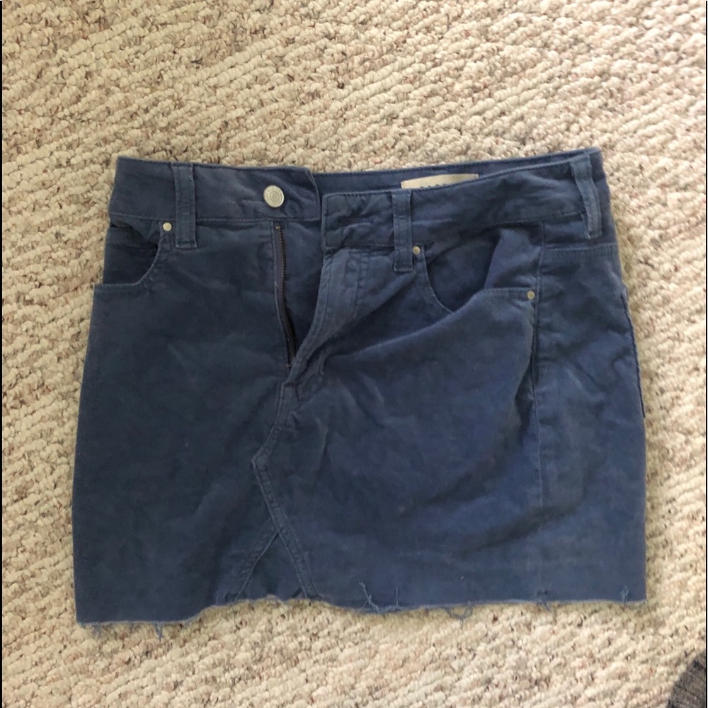 blue velvet pacsun skirt